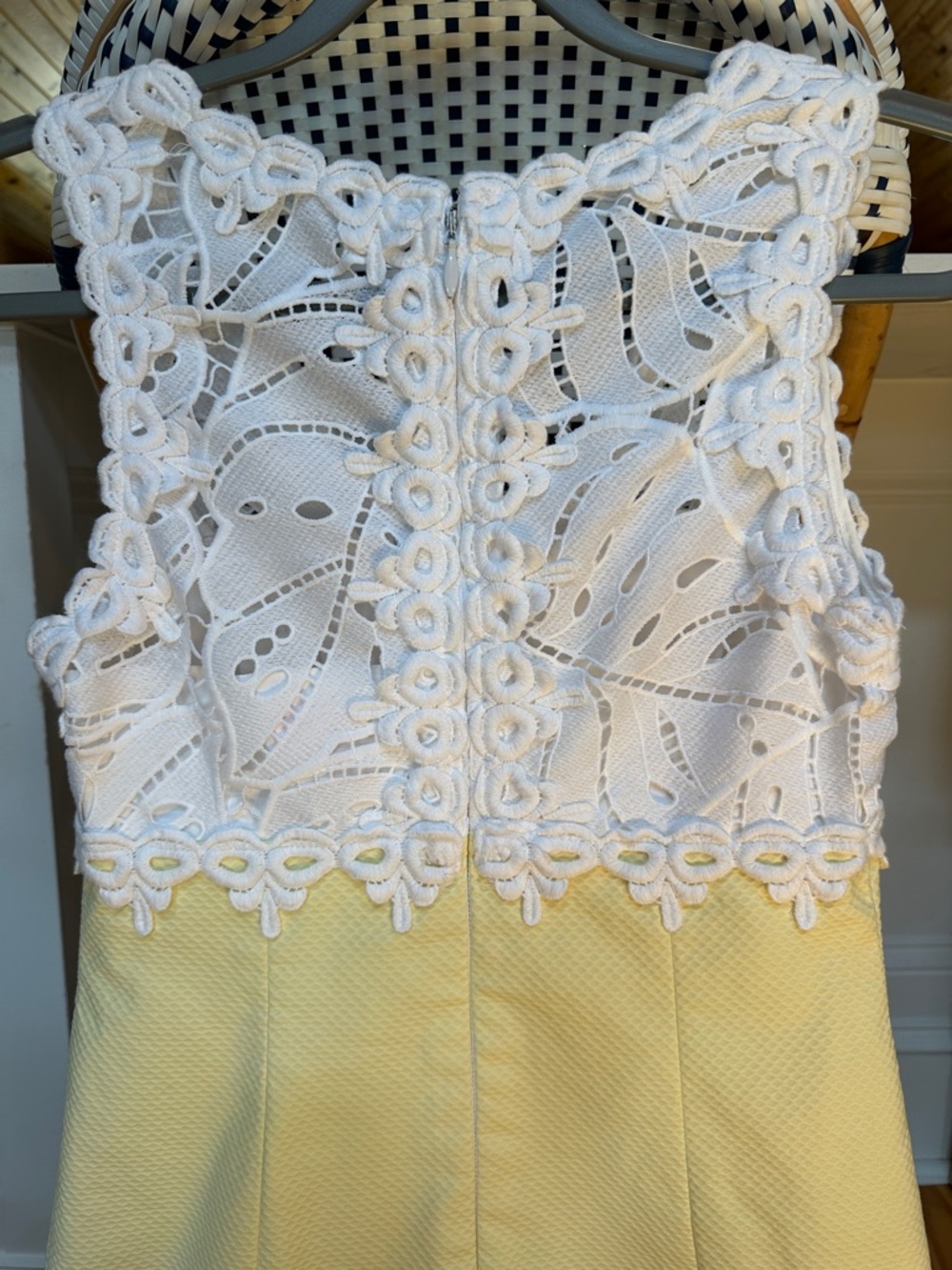 Lilly Pulitzer White Lace & Yellow Mini Dress - Picture 3 of 4